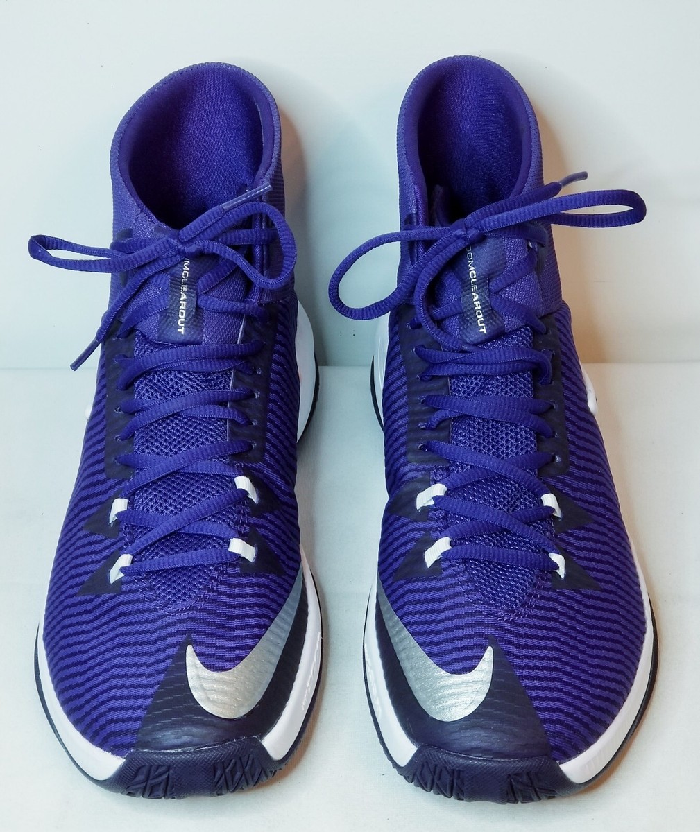 Nike Zoom Clear Out Hi Top Basketball Shoes Men 11 Purple  display picture 1