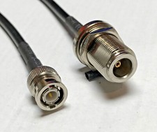N Female Bulkhead to BNC Male ACI200 RF Coaxial Cable Fast Ship USA LOT