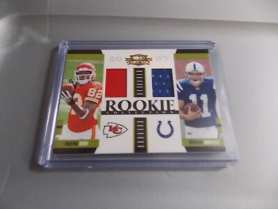 2007 Donruss Threads Dwayne Bowe Anthony Gonzalez Dual Jersey RC #107/500 G493