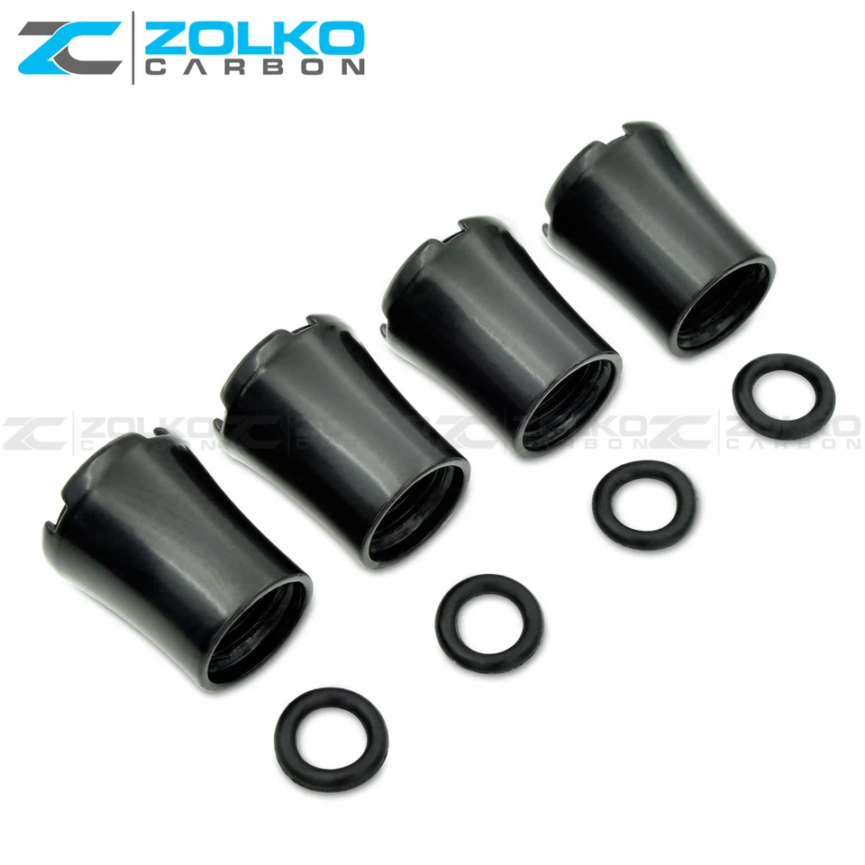 TAPAS DE VÁSTAGO DE VÁLVULA CHEVY CHEVROLET CAMARO RS NEUMÁTICO DE RUEDA NEGRO - VENDEDOR DE EE. UU. VT09 Foto 4 de 4