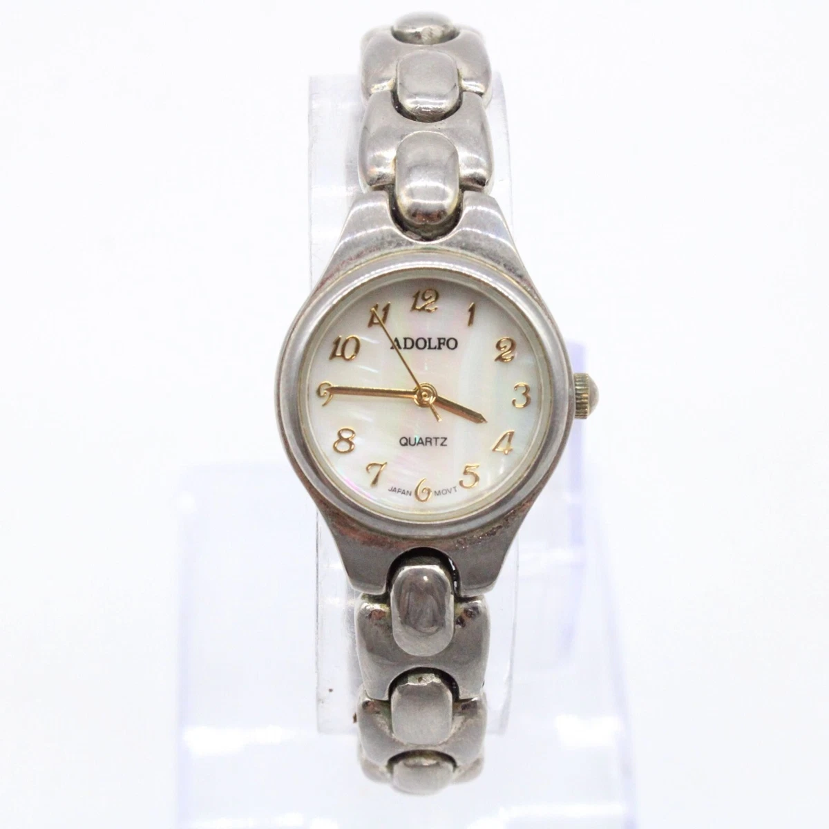 Vintage ADOLFO Watch Women s Casual Silver Tone Stainless Steel