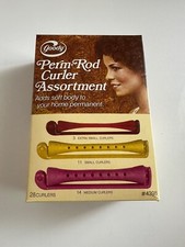 VINTAGE Goody 28 X Perm Rod Hair Curlers XS/SM/MD Pack NEW OLD STOCK