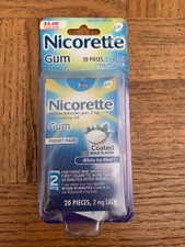 Nicorette Gum 20 Pieces See Below