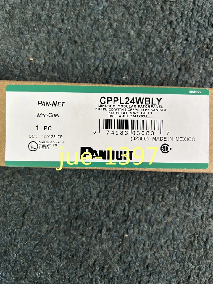 Neu Panduit Mini Com CPPL24WBLY Modulares Patchpanel mit Abdeckplatten passt Cat 6, 5E - Bild 3 von 4
