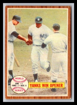 1962 Topps #232 World Series Game #1 - Yanks Win Opener GD or