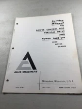 Allis Chalmers Model M100 Grader Power Control Box, Power Takeoff Service Manual
