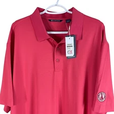 NEW Cutter & Buck Mens 2XL Forge Polo Golf Shirt Pink Stretch Wicking Quick Dry