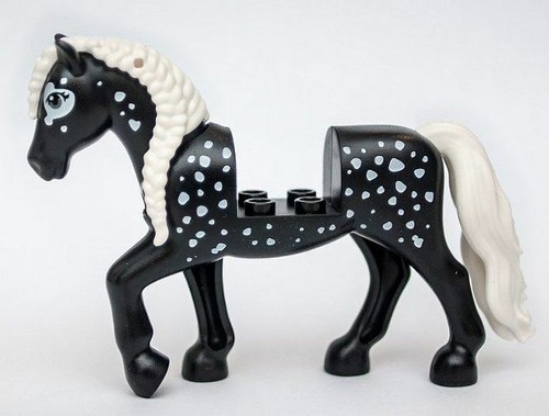 LEGO Animal Friends Black Horse with White Spots Minifigure