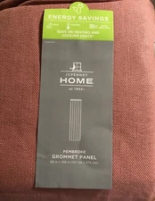 JCP PEMBROKE  WOVEN GROMMET  CURTAIN PANEL  CEDARWOOD 50" X 108"    NEW
