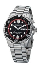 Riedenschild RS8000-03 Taucheruhr Schwarz/Rot 100ATM Silikon-/Edelstahlband 46 m