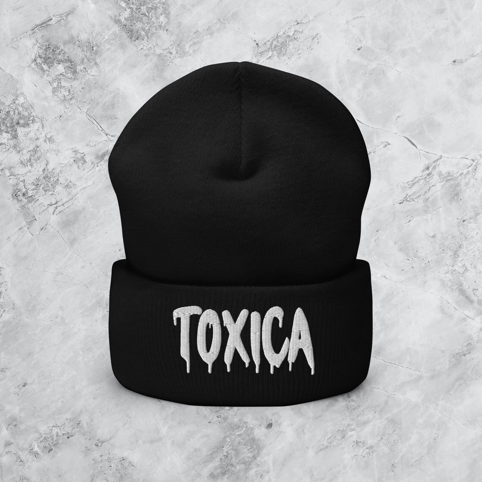 Toxica Beanie Dark Streetwear Fashion