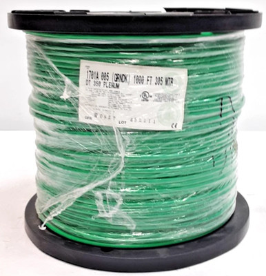Belden 1701A 005 CAT5E+ 4PR 24AWG DataTwist DT 350 Plenum Cable, Green, 1000ft
