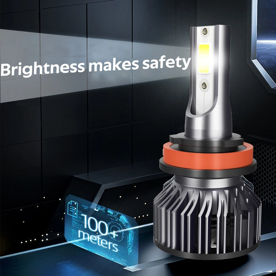 For Mitsubishi Galant 1992-199 LED Headlight Bulbs9005 9006 High Low Beam Bright - Image 4 of 4