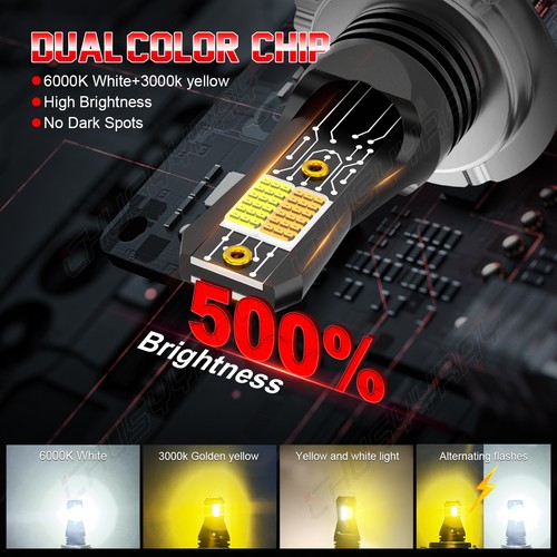 1x H7 LED Headlight Bulb For Kawasaki Ninja ZX6R ZX636C 2003-2006 ZX636E 2013-14 - Foto 4 di 13