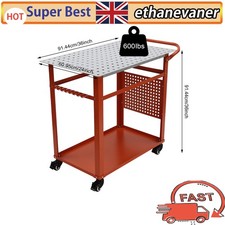 36*24*36 in Welding Table 600lbs Load Capacity Steel Welding Workbench on Wheels