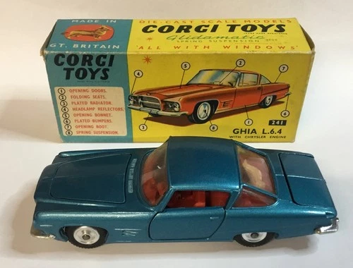 Corgi No:241 Ghia L6.4 With Chrysler V8 In Original Box - MIB Vintage Original