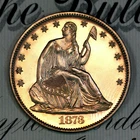 * 1873 CAMEO * PRISTINE+ GEM PROOF SEATED LIBERTY HALF-DOLLAR * FROM COLLECTION