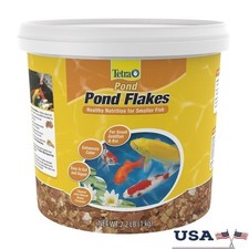 Pond Flakes Fish Food Complete Nutrition Small Goldfish Koi Cleaner Water 2.2lb