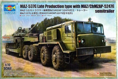 TRP07195 1:72 Trumpeter MAZ-537G Late Production Type with MAZ/ChMZAP-5247G