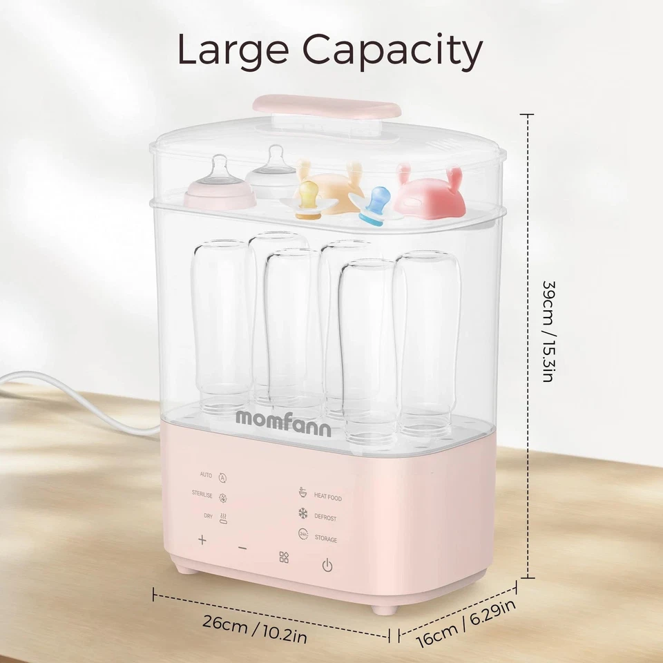 Esterilizador y secador de botellas, esterilizador de vapor eléctrico todo en uno botella Sani... Foto 4 de 4