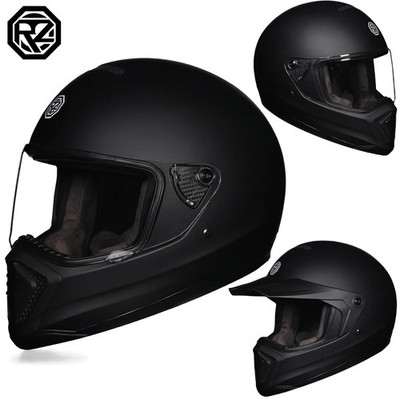 Orz Motorradhelme für Männer und Damen Retro Vollhelm Off-Road Motorcycle Helmet