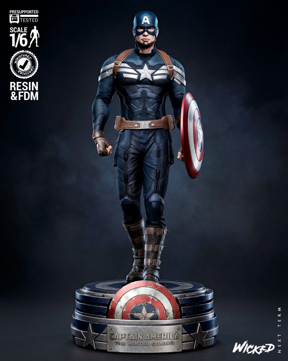 アメコミ Marvel Captain America Model Kit Captain America Marvel Avengers 8-inch-tall model kit unassembled