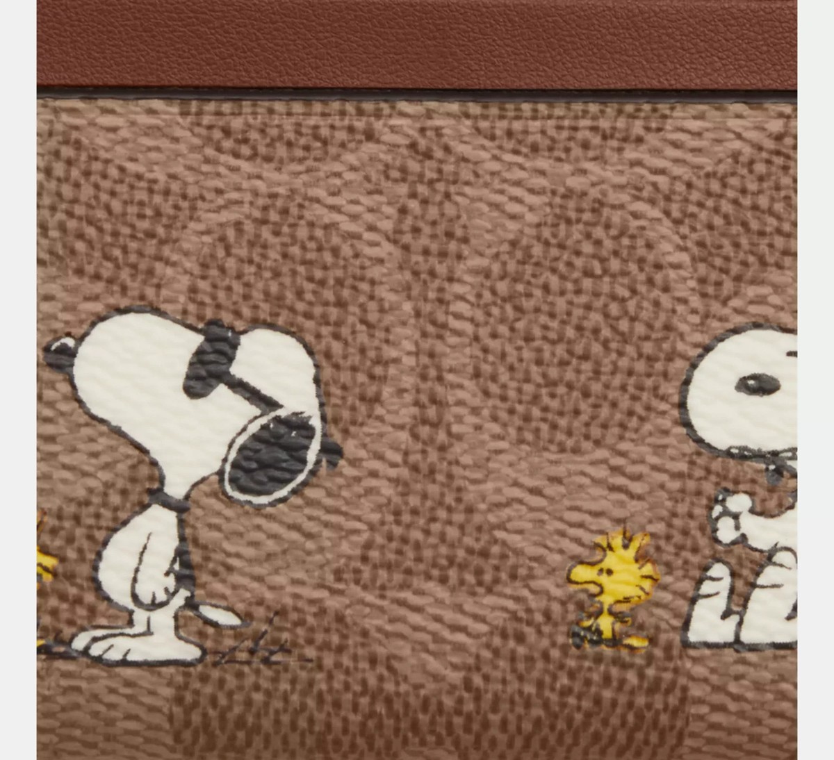Coach X Peanuts Mini Skinny Id Case In Signature Canvas With