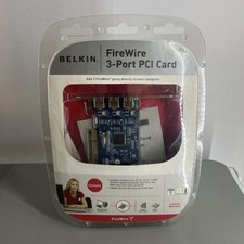 New Belkin Firewire 3 Port PCI Card PCI Camera Interface N10117