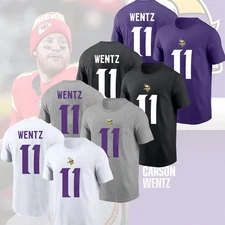 HOT HOT!! Carson Wentz #11 Minnesota Vikings 2025 Player Name & Number for Fan