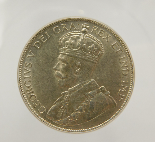 1918-C NEWFOUNDLAND FIFTY CENT 50c - ICG AU58 (BT1140) - Picture 2 of 4