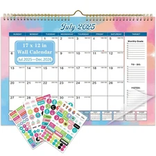 Lateefah Calendar 2025, 18 Month Wall/Desk Calendar 2025 from July 2025 to De...