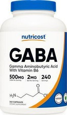 Nutricost GABA Gamma Aminobutyric Acid  Vitamin B6, 500mg per Serving, 240
