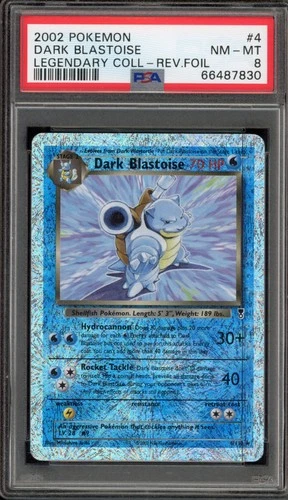 Pokemon Dark Blastoise Legendary Coll. Reverse Holo Rare #4 PSA 8