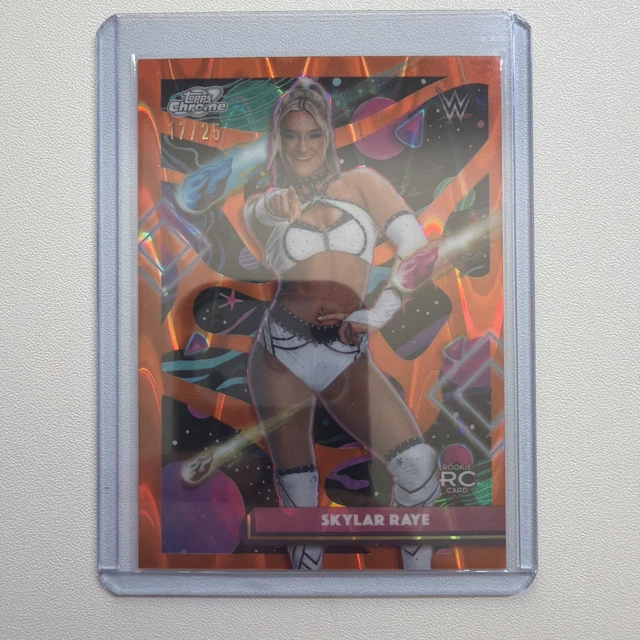 2026 Topps Cosmic Chrome WWE Skylar Raye RC Orange Refractor /25