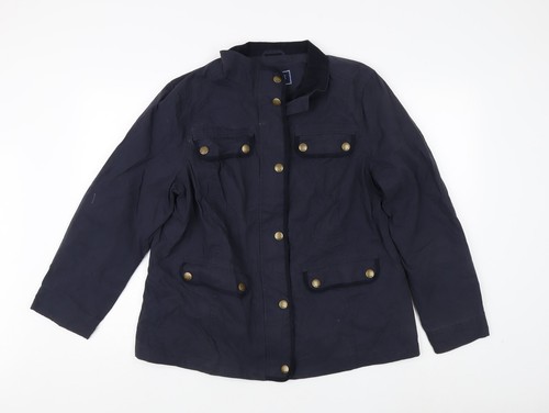 Maine Damen blau geknöpft Freizeitjacke-Größe 16