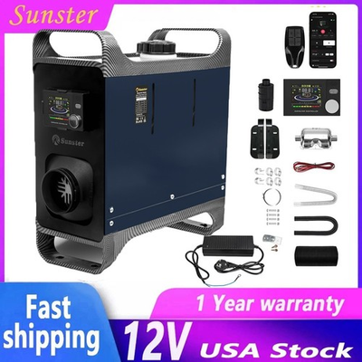 #ad Sunster Diesel Heater 8KW 12V 24V amp; 110V W Bluetooth Parking Heater with Base $119.99