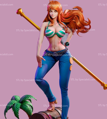 Nami Sexy Bikini Island One Piece V3! 3D Printed 16k! HandPainted or Unpainted!
