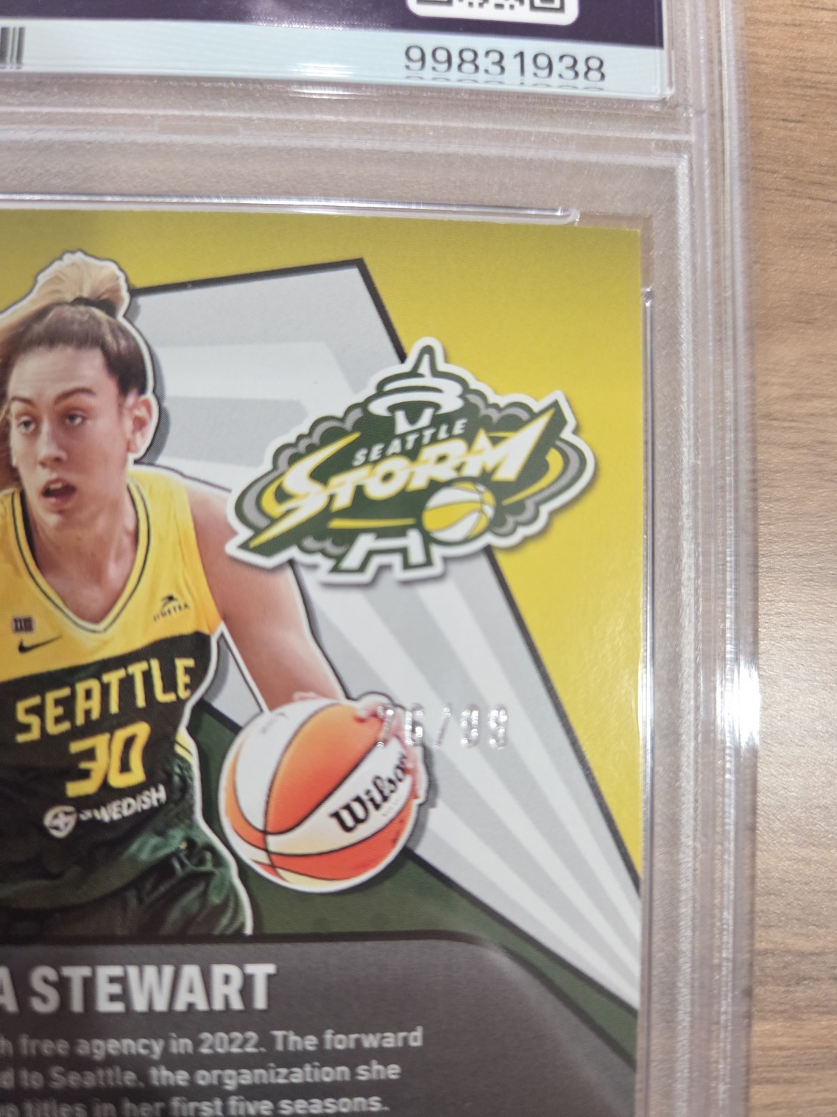 2022 Revolution WNBA Breanna Stewart FRACTAL AUTO /99 PSA 10! POP 2! 2xMVP! view 3