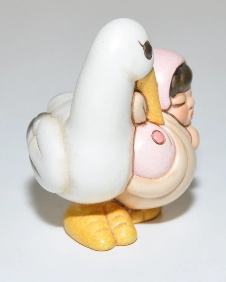 Thun piccola cicogna neonato bebè bambina altezza 6 cm - Immagine 3 di 4