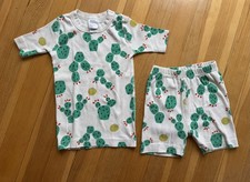 Hanna Andersson 120 6/7 Short Johns Pajamas Cactus