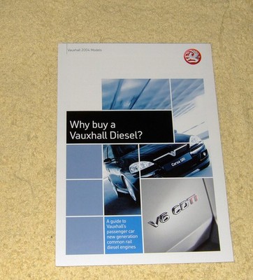 Vauxhall Diesel Motor Guide Prospekt 2004 Modelle inkl. Corsa, Astra, Vectra C