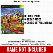 RollerCoaster Tycoon 100 Unlocked All Items Xbox USB Save