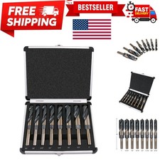 High-Speed Steel Drill Bits Set with Dual Coating - 8-Piece Storage Kit