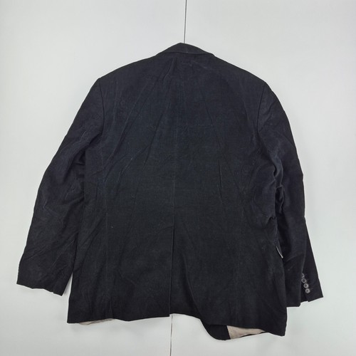 HUGO BOSS Blazer 50 Black Mens Corduroy 100% Cotton - Picture 12 of 14