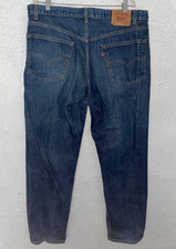 VINTAGE 550 levi's denim jeans USA made Mens 40x32 dark wash relaxed fit zip fly