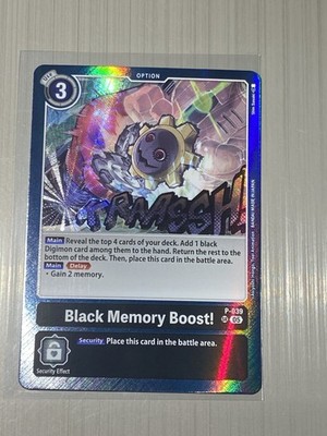 Black Memory Boost! Foil - P-039 NM - Digimon TCG