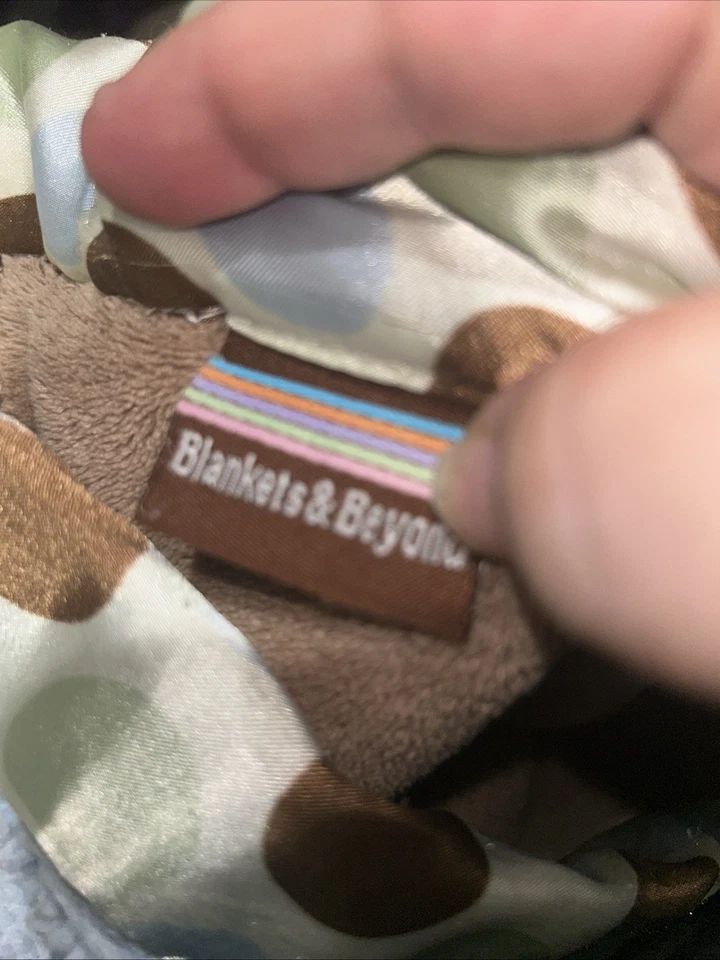 Mantas y Más Allá Manta Marrón Verde Círculo Foto 3 de 3