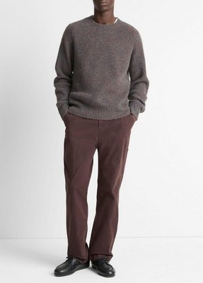 Vince Mouline Wool-Alpaca Blend Crewneck Sweater Men's M Deep Sea Long Sleeve