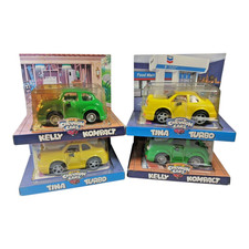4 "The Chevron Cars" Kelly Kompact & Tina Turbo en boites 1998 jouet de collection