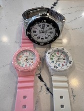 3 Casio Dive Watches: MRW-200h And Two LRW-200h (run great, need batts)